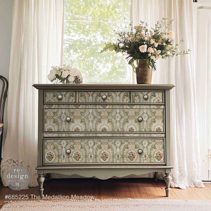 Decoupage Fiber – The Medallion Meadow – 1 sheet  19.5"x 30"
