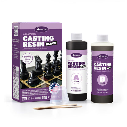Amazing Casting Resin Black – Includes Parts A & B; 8 Fl Oz / Total 16 Fl Oz