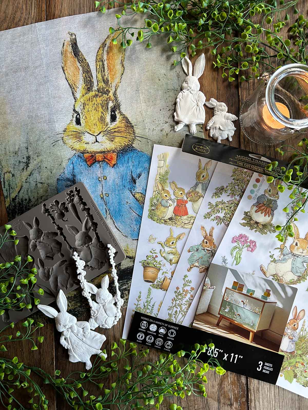 A3 Decoupage Fiber – Bunny Hollow