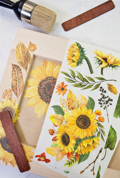 Small Transfers – Sunflower Afternoon – 3 sheets, 6″x12″