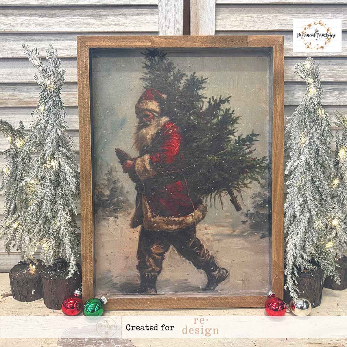 A3 Decoupage Fiber--Santa’S Woodland Stroll